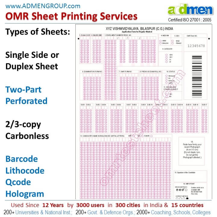 OMR Software Printing Features