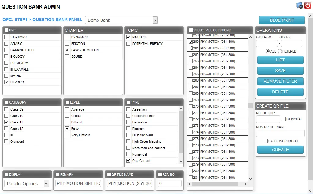 QPG Question and Answer Bank Software