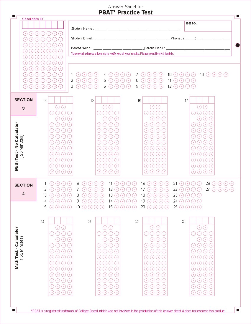 Psat Answer Sheet Fill Out And Sign Printable Pdf Tem - vrogue.co